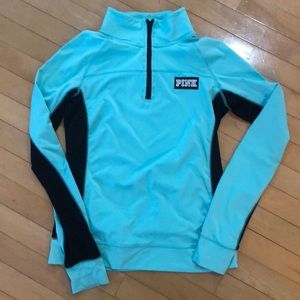 Pink 3/4 zip long sleeve shirt